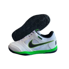 ZAPATILLA FUTSAL GATO BLANCA VERDE EXCLUSIVA