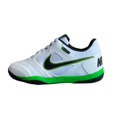 ZAPATILLA FUTSAL GATO BLANCA VERDE EXCLUSIVA