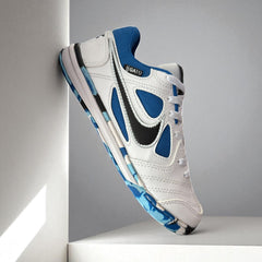 ZAPATILLA FUTSAL GATO BLANCA CHISPIADA