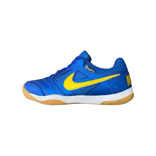 ZAPATILLA FUTSAL GATO AZUL REY AMARILLO
